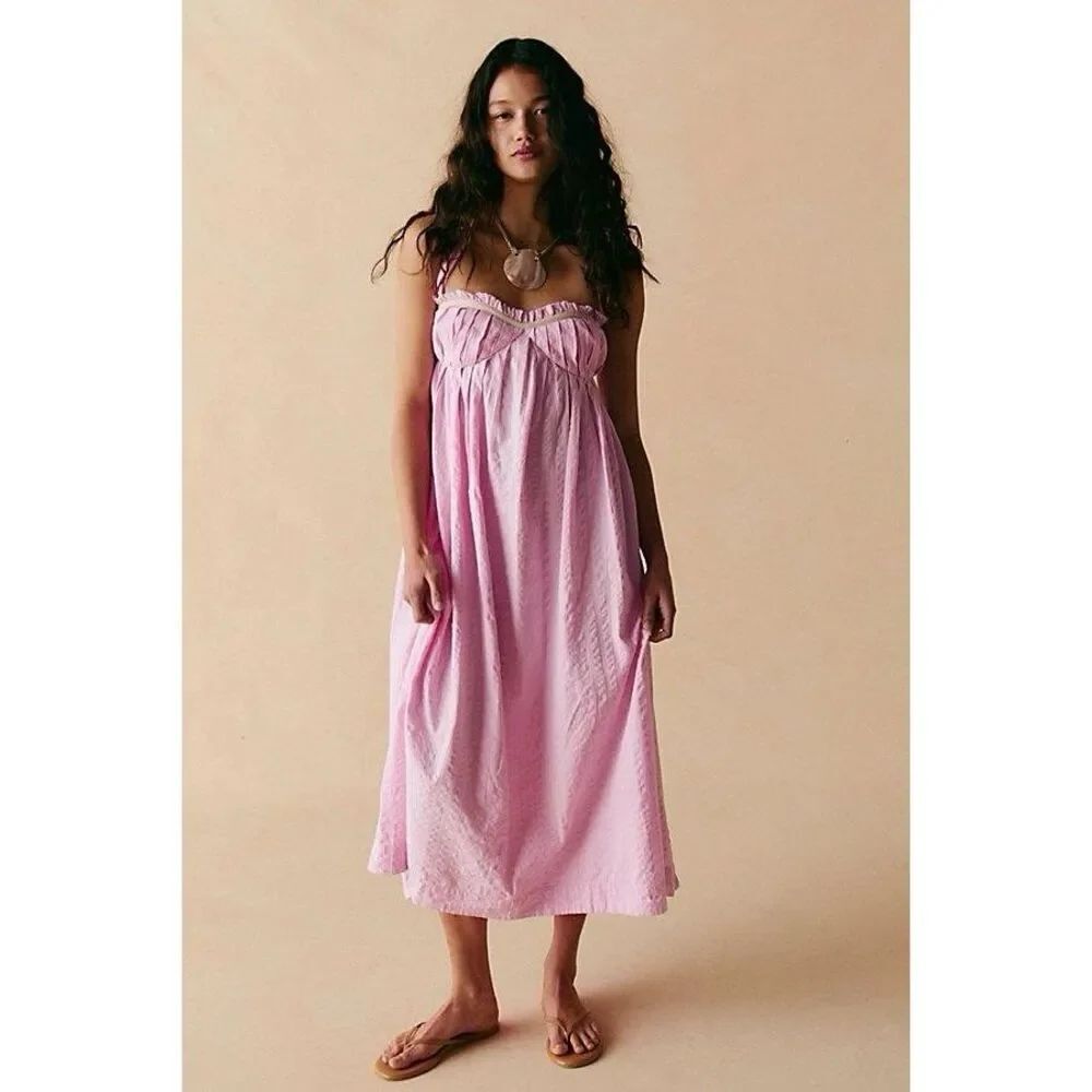 Free People Free-est Black Poppy Midi Dress